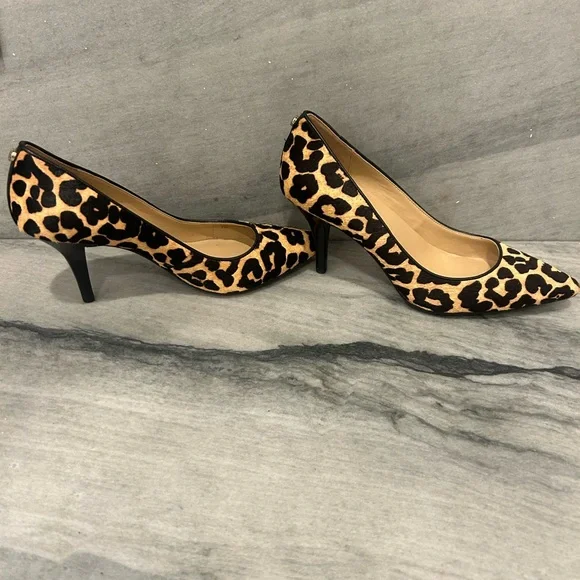 Michael Kors Black and Tan Leopard Heels - Picture 5 of 10
